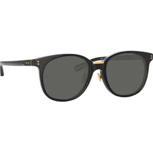 Linda Farrow - Palla D-Frame Sunglasses in Black - LFL1277C1SUN - Eyewear - Avvenice^ Sunglasses