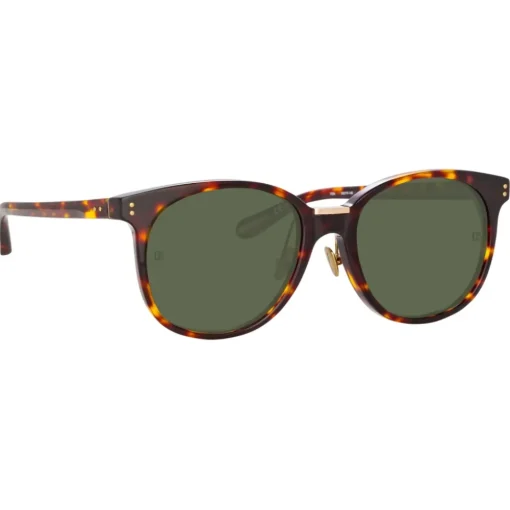 Linda Farrow - Palla D-Frame Sunglasses in Tortoiseshell - LFL1277C2SUN - Eyewear - Avvenice