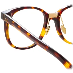 Linda Farrow - Palla D-Frame Optical Glasses in Tortoiseshell - LFL1277C5OPT - Eyewear - Avvenice^ Sunglasses