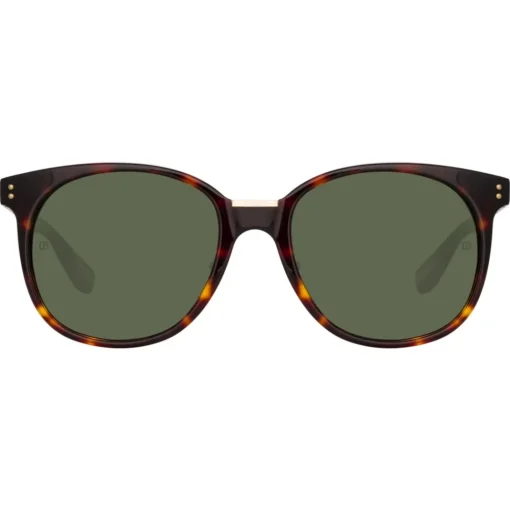 Linda Farrow - Palla D-Frame Sunglasses in Tortoiseshell - LFL1277C2SUN - Eyewear - Avvenice
