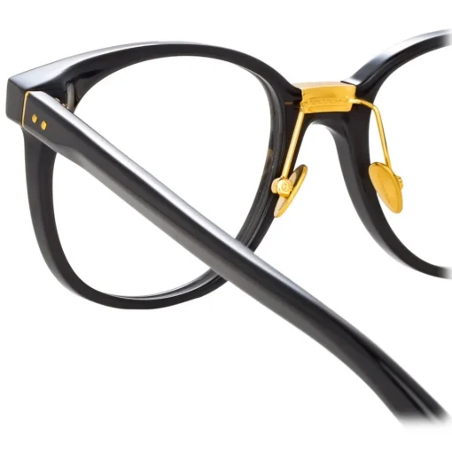 Linda Farrow - Palla D-Frame Optical Glasses in Black - LFL1277C4OPT - Eyewear - Avvenice