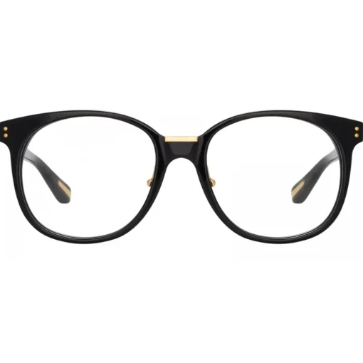 Linda Farrow - Palla D-Frame Optical Glasses in Black - LFL1277C4OPT - Eyewear - Avvenice