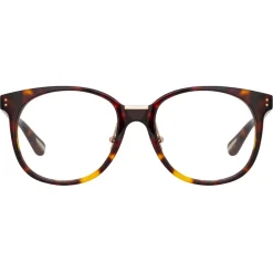Linda Farrow - Palla D-Frame Optical Glasses in Tortoiseshell - LFL1277C5OPT - Eyewear - Avvenice^ Sunglasses