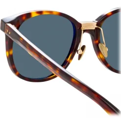Linda Farrow - Palla D-Frame Sunglasses in Tortoiseshell - LFL1277C2SUN - Eyewear - Avvenice