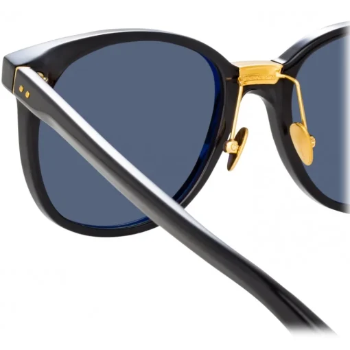 Linda Farrow - Palla D-Frame Sunglasses in Black - LFL1277C1SUN - Eyewear - Avvenice^ Sunglasses