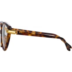 Linda Farrow - Palm Cat Eye Optical Glasses in Tortoiseshell - LFL1211C5OPT - Eyewear - Avvenice^ Sunglasses