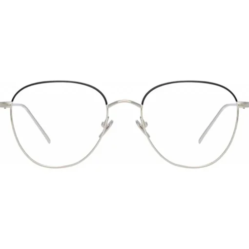 Linda Farrow - Raif Square Optical Glasses in White Gold - LFL819C25OPT - Eyewear - Avvenice
