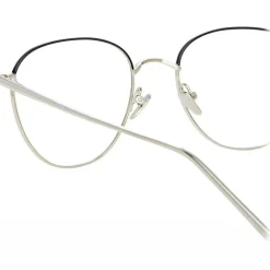 Linda Farrow - Raif Square Optical Glasses in White Gold - LFL819C25OPT - Eyewear - Avvenice