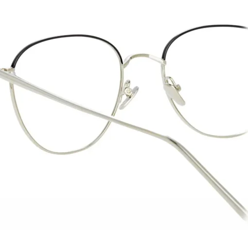 Linda Farrow - Raif Square Optical Glasses in White Gold - LFL819C25OPT - Eyewear - Avvenice