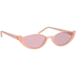 Linda Farrow - Ralph & Russo Robyn Cat Eye Sunglasses in Pink - LFL1169C6SUN - Eyewear - Avvenice^ Sunglasses