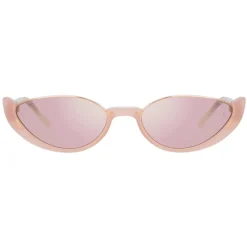 Linda Farrow - Ralph & Russo Robyn Cat Eye Sunglasses in Pink - LFL1169C6SUN - Eyewear - Avvenice^ Sunglasses