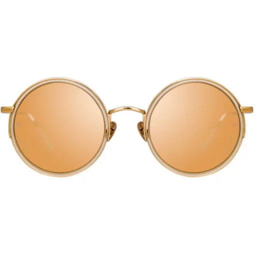 Linda Farrow - Ralph & Russo Watson Round Sunglasses in Ash - LFL1119C7SUN - Eyewear - Avvenice