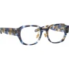 Linda Farrow - Ramon Rectangular Optical Glasses in Blue Tortoiseshell - LFL1270C6OPT - Eyewear - Avvenice^ Sunglasses