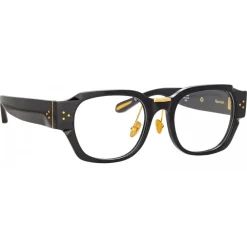 Linda Farrow - Ramon Rectangular Optical Glasses in Black - LFL901C11OPT - Eyewear - Avvenice^ Sunglasses