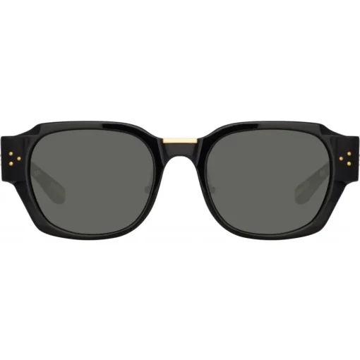 Linda Farrow - Ramon Rectangular Sunglasses in Black - LFL1270C1SUN - Eyewear - Avvenice^ Sunglasses