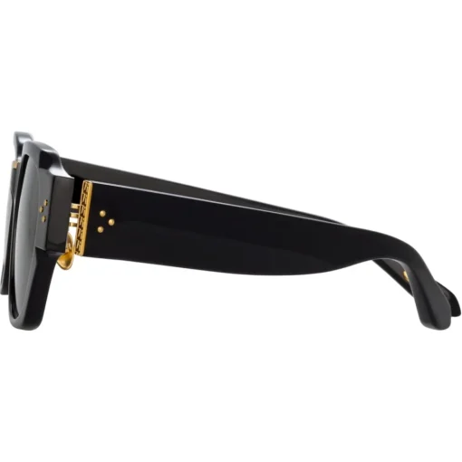 Linda Farrow - Ramon Rectangular Sunglasses in Black - LFL1270C1SUN - Eyewear - Avvenice^ Sunglasses