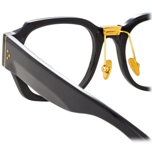 Linda Farrow - Ramon Rectangular Optical Glasses in Black - LFL901C11OPT - Eyewear - Avvenice^ Sunglasses