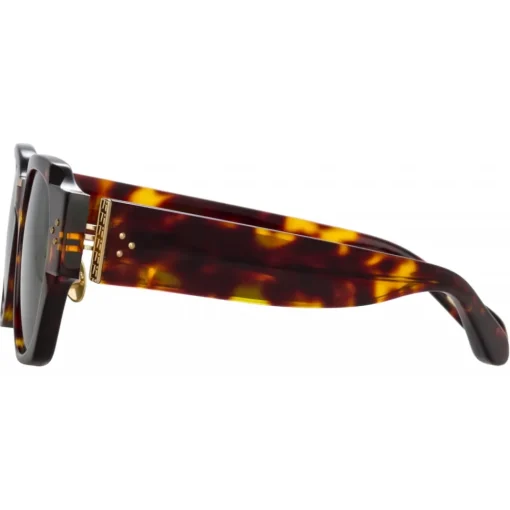 Linda Farrow - Ramon Rectangular Sunglasses in Tortoiseshell - LFL1270C2SUN - Eyewear - Avvenice