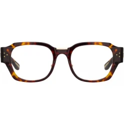 Linda Farrow - Ramon Rectangular Optical Glasses in Tortoiseshell - LFL1270C5OPT - Eyewear - Avvenice