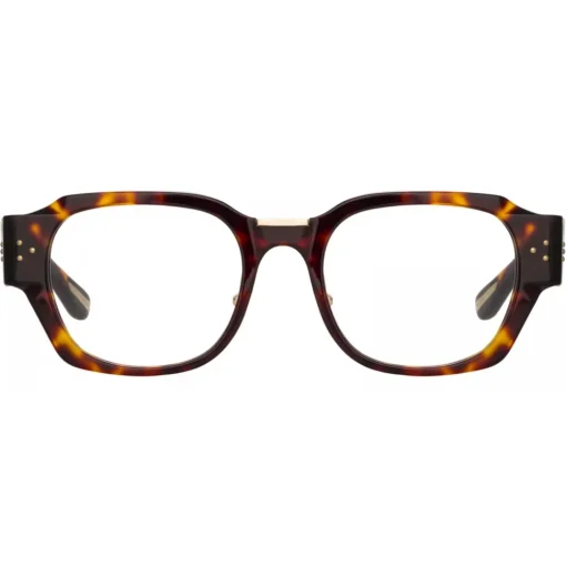 Linda Farrow - Ramon Rectangular Optical Glasses in Tortoiseshell - LFL1270C5OPT - Eyewear - Avvenice