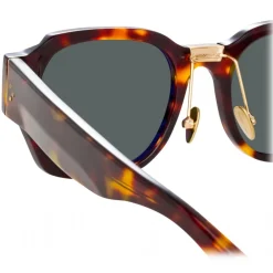 Linda Farrow - Ramon Rectangular Sunglasses in Tortoiseshell - LFL1270C2SUN - Eyewear - Avvenice
