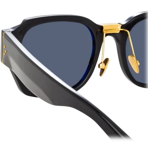 Linda Farrow - Ramon Rectangular Sunglasses in Black - LFL1270C1SUN - Eyewear - Avvenice^ Sunglasses