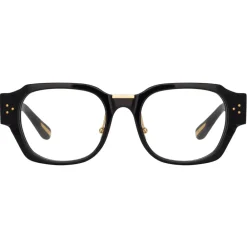 Linda Farrow - Ramon Rectangular Optical Glasses in Black - LFL901C11OPT - Eyewear - Avvenice^ Sunglasses