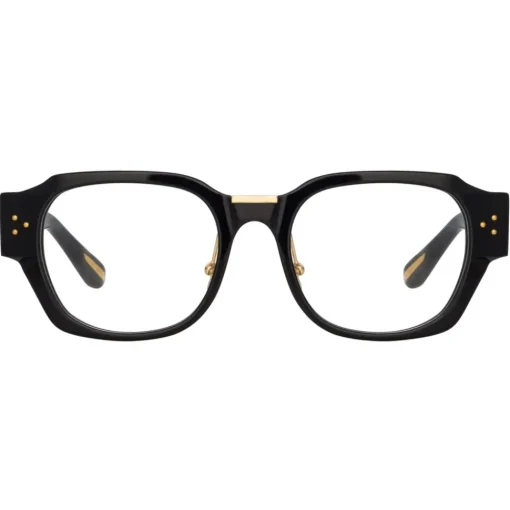Linda Farrow - Ramon Rectangular Optical Glasses in Black - LFL901C11OPT - Eyewear - Avvenice^ Sunglasses