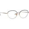Linda Farrow - Regina Cat Eye Optical Glasses in Light Gold - LFL1408C2OPT - Eyewear - Avvenice^ Sunglasses