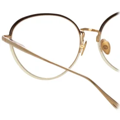 Linda Farrow - Regina Cat Eye Optical Glasses in Light Gold - LFL1408C2OPT - Eyewear - Avvenice^ Sunglasses