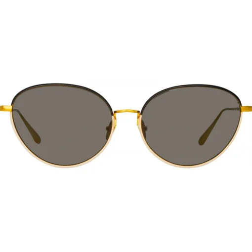 Linda Farrow - Regina Cat Eye Sunglasses in Black - LFL1408C3SUN - Eyewear - Avvenice^ Sunglasses