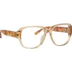 Linda Farrow - Renee Oversized Optical Frame in Saffron - LFL1293C2OPT - Eyewear - Avvenice^ Sunglasses