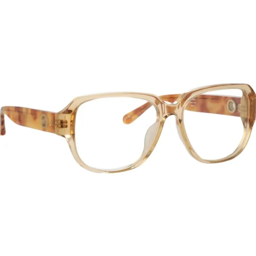 Linda Farrow - Renee Oversized Optical Frame in Saffron - LFL1293C2OPT - Eyewear - Avvenice^ Sunglasses