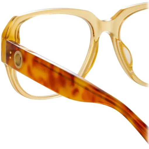 Linda Farrow - Renee Oversized Optical Frame in Saffron - LFL1293C2OPT - Eyewear - Avvenice^ Sunglasses