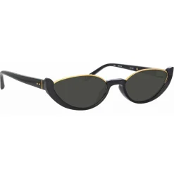 Linda Farrow - Robyn Cat Eye Sunglasses in Black - LFL1169C1SUN - Eyewear - Avvenice^ Sunglasses