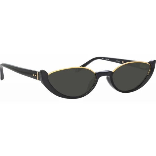 Linda Farrow - Robyn Cat Eye Sunglasses in Black - LFL1169C1SUN - Eyewear - Avvenice^ Sunglasses