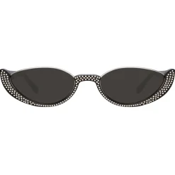 Linda Farrow - Robyn Cat Eye Sunglasses in Black Crystal - LFL1169C8SUN - Eyewear - Avvenice