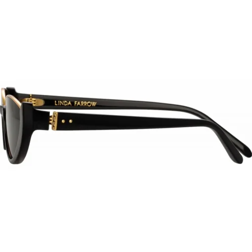 Linda Farrow - Robyn Cat Eye Sunglasses in Black - LFL1169C1SUN - Eyewear - Avvenice^ Sunglasses