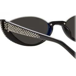 Linda Farrow - Robyn Cat Eye Sunglasses in Black Crystal - LFL1169C8SUN - Eyewear - Avvenice