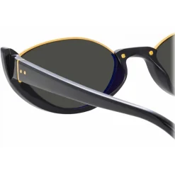 Linda Farrow - Robyn Cat Eye Sunglasses in Black - LFL1169C1SUN - Eyewear - Avvenice^ Sunglasses