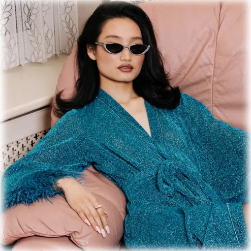 Linda Farrow - Robyn Cat Eye Sunglasses in Black Crystal - LFL1169C8SUN - Eyewear - Avvenice