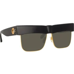 Linda Farrow - Rosalie Oversized Sunglasses in Black - LFL1284C1SUN - Eyewear - Avvenice^ Sunglasses