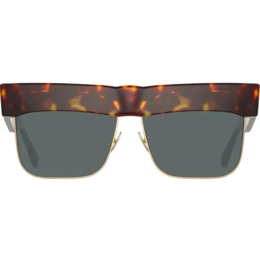 Linda Farrow - Rosalie Oversized Sunglasses in Tortoiseshell - LFL1284C2SUN - Eyewear - Avvenice^ Sunglasses