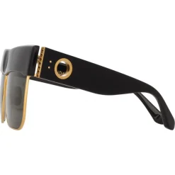 Linda Farrow - Rosalie Oversized Sunglasses in Black - LFL1284C1SUN - Eyewear - Avvenice^ Sunglasses