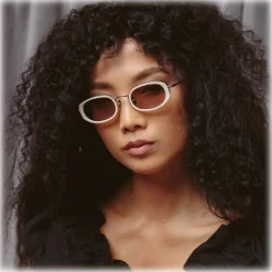 Linda Farrow - Rosie Oval Sunglasses in Nectarine - LFL1142C3SUN - Eyewear - Avvenice^ Sunglasses
