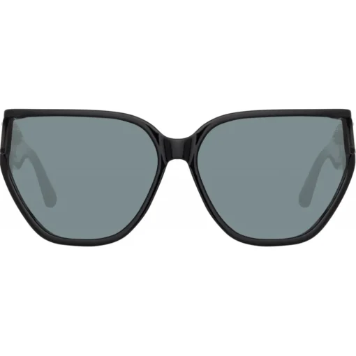 Linda Farrow - Sabine Oversized Sunglasses in Black - LFL1298C1SUN - Eyewear - Avvenice