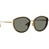Linda Farrow - Samara Cat Eye Sunglasses in Yellow Gold - LFL1420C3OPT - Eyewear - Avvenice^ Sunglasses