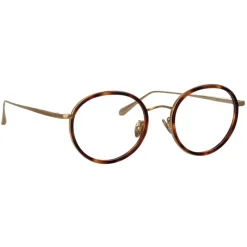 Linda Farrow - Sato Oval Optical Frame in Light Gold - LFL1452C2OPT - Eyewear - Avvenice^ Sunglasses