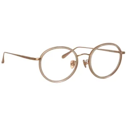 Linda Farrow - Sato Oval Optical Frame in Rose Gold - LFL1452C3OPT - Eyewear - Avvenice