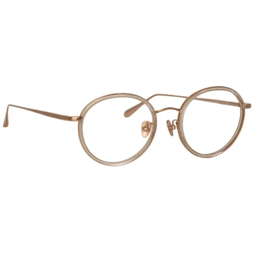 Linda Farrow - Sato Oval Optical Frame in Rose Gold - LFL1452C3OPT - Eyewear - Avvenice